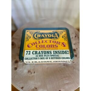 Vintage 1991 Crayola Collector’s Limited Ed Tin 72 Crayons Sealed Retired Colors